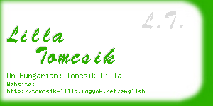 lilla tomcsik business card